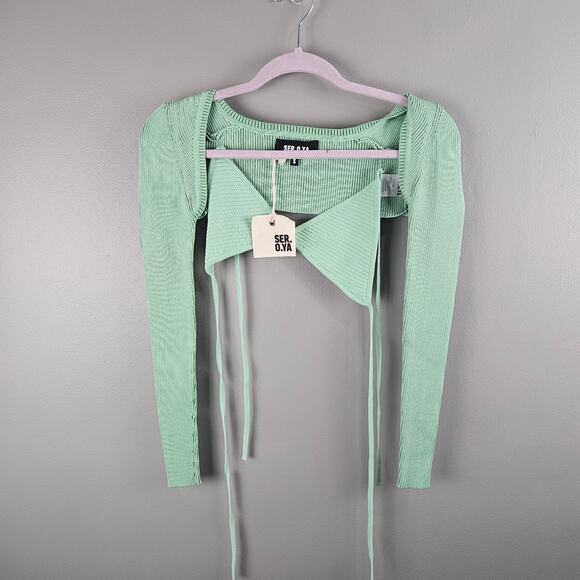 SER.O.YA Dahlia Set Top and Shrug in Green Size Small - Picture 1 of 6